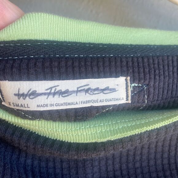 NWT - We The Free Jayson Ringer Tee - Long Sleeve Thermal in Black Combo Size: - Picture 7 of 9